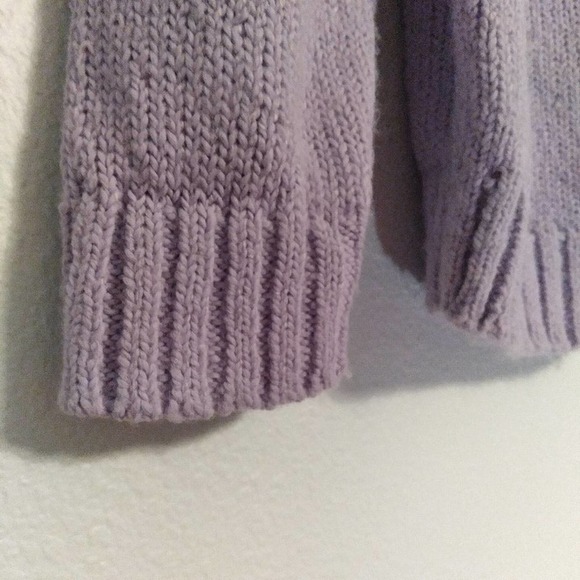 LEON Levin Hand Loomed Lilac Cardigan Sweater - Picture 3 of 7